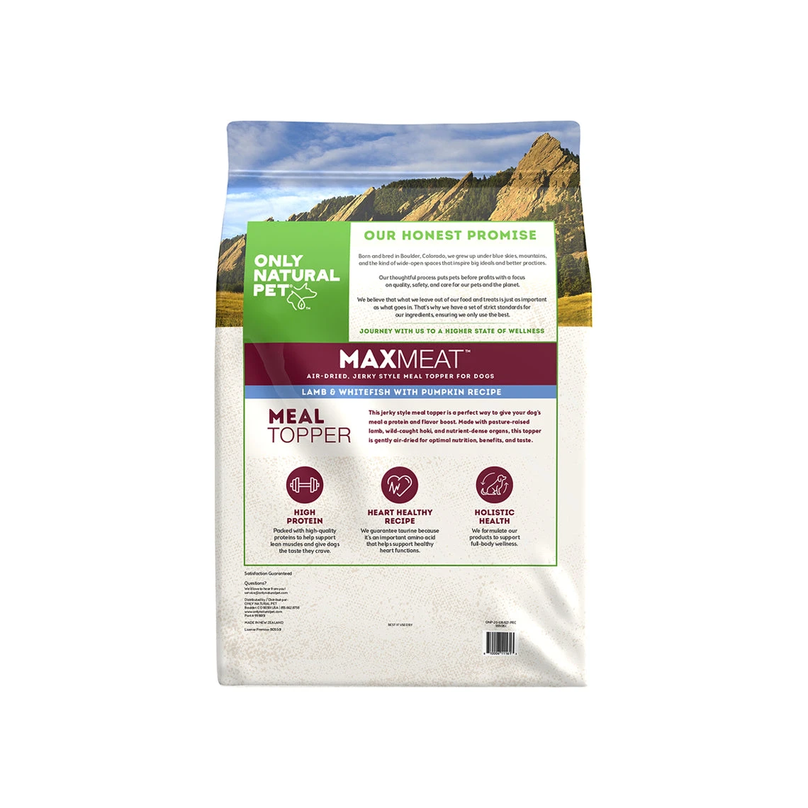 Only Natural Pet MaxMeat Lamb & Whitefish With Pumpkin Recipe Air-Dried Dog Food Topper - Image 2