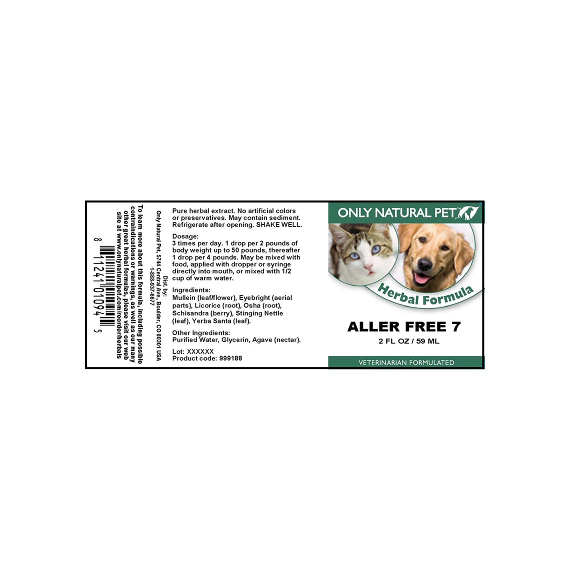 Only Natural Pet Aller Free 7 Herbal Liquid Formula For Dogs & Cats - Image 7