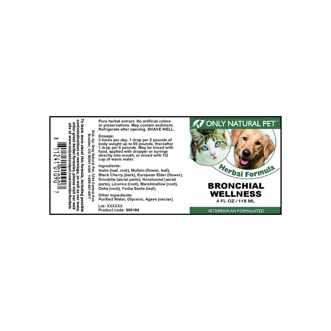 Only Natural Pet Bronchial Wellness Herbal Liquid Formula For Dogs & Cats - Image 7