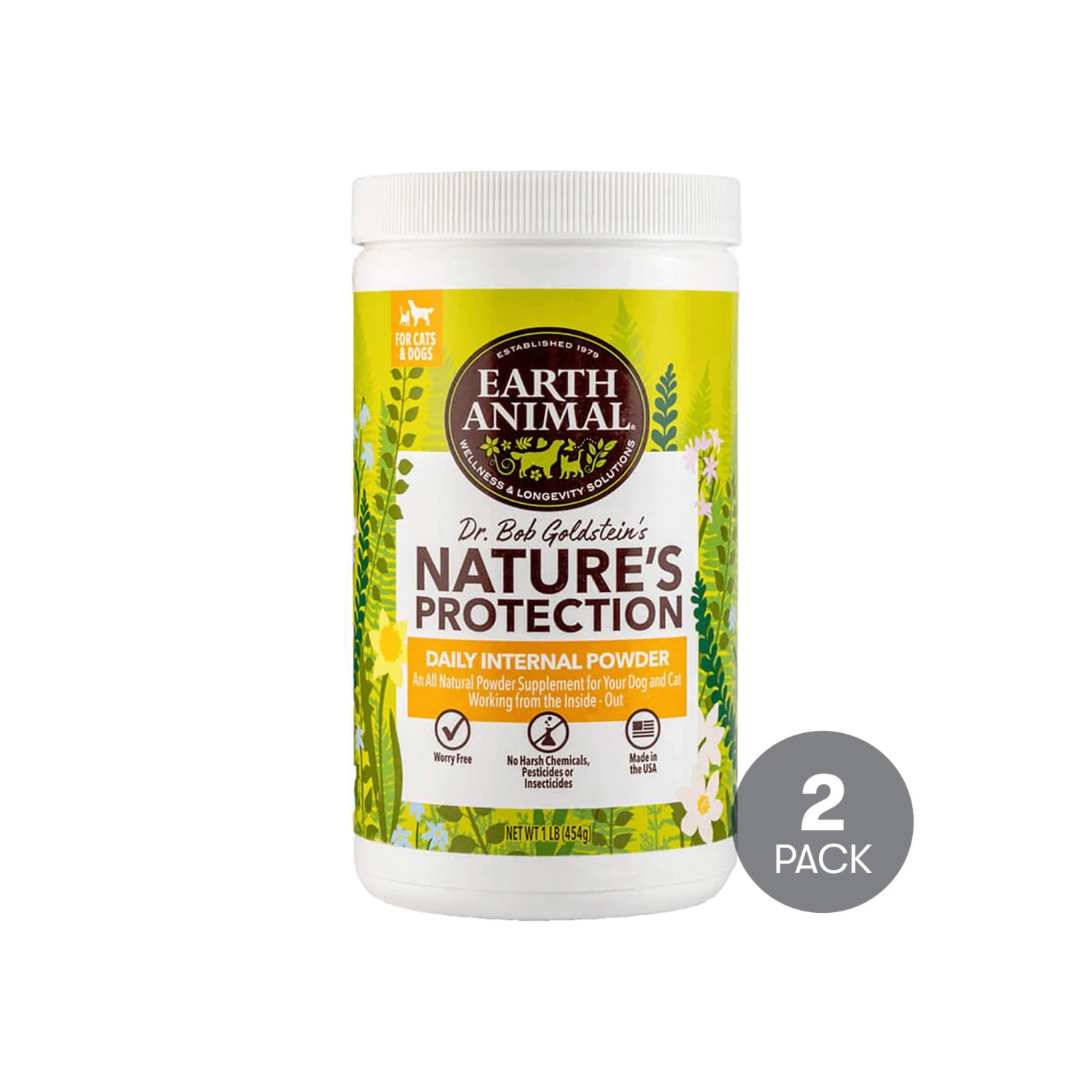 Earth Animal Nature's Protection Daily Internal Powder For Dogs & Cats - Image 2