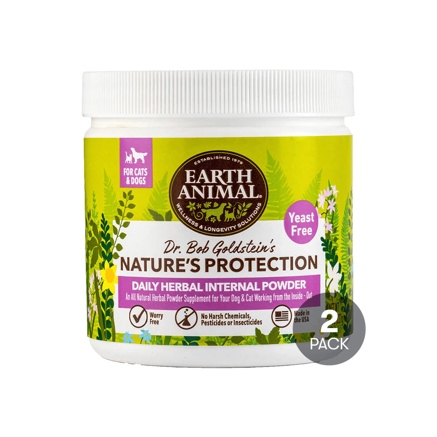 Earth Animal Nature's Protection Daily Herbal Internal Powder For Dogs & Cats - Image 2