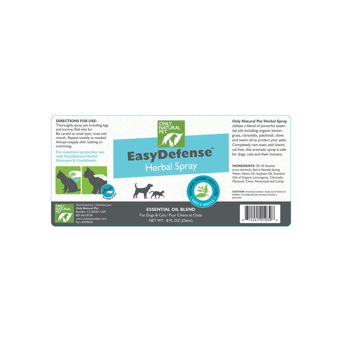 Only Natural Pet EasyDefense Herbal Essential Oil Flea & Tick Spray For Dogs & Cats - Image 6
