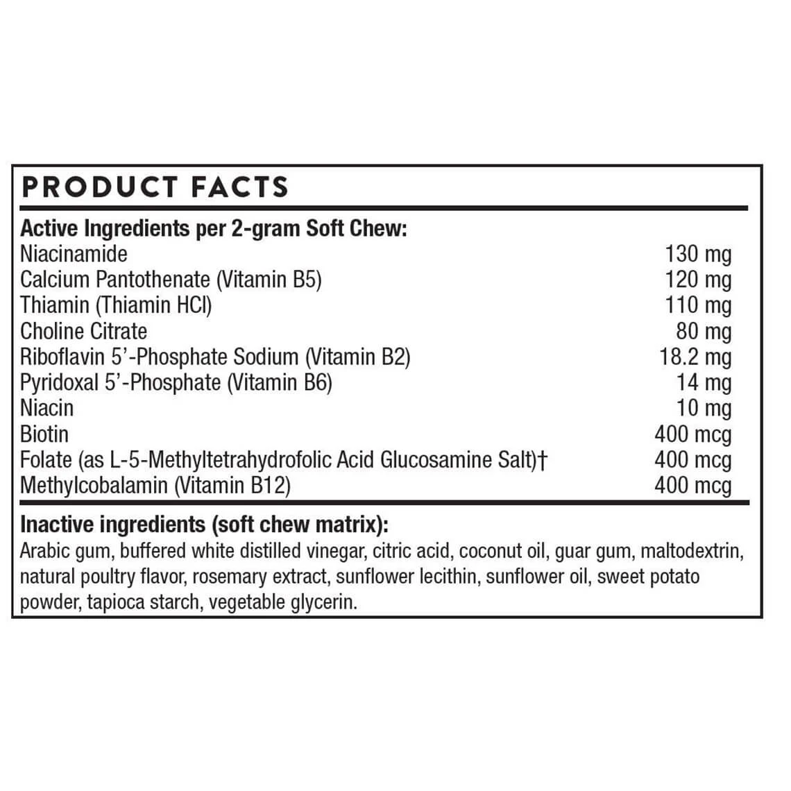 Thorne Research Basic B ComplexVET - Image 3